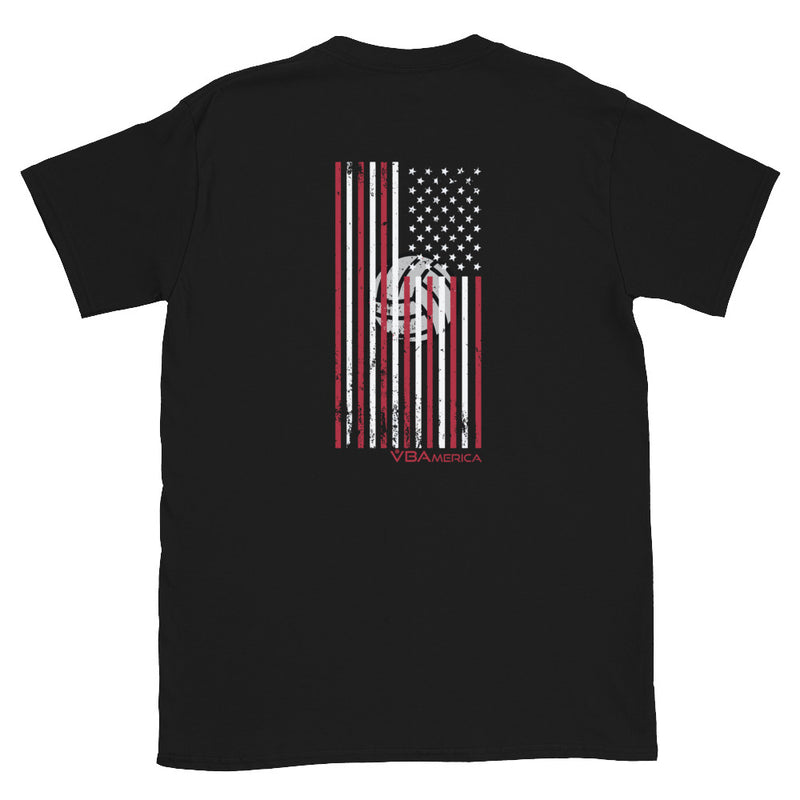 VBAmerica Flag Back Short-Sleeve Unisex T-Shirt