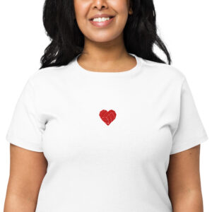 Women's Volley Heart  Mid-crop Tee