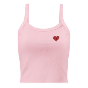 Volley Heart Ribbed Crop Tank